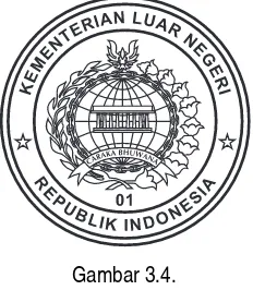 Gambar 3.4.Cap Dinas Kementerian Luar Negeri 