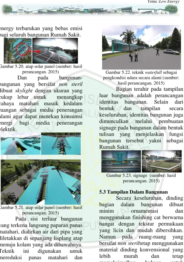 Gambar 5.20. atap solar panel (sumber: hasil  perancangan. 2015) 