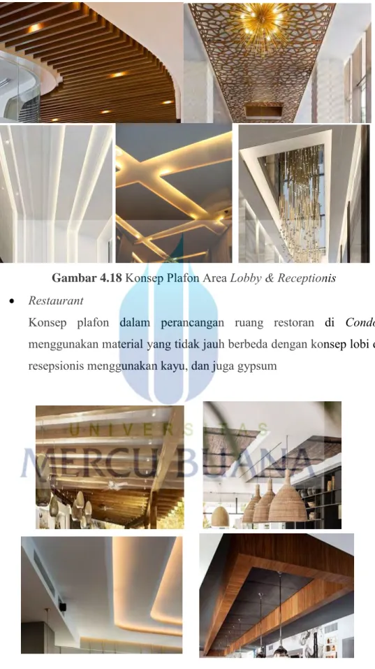 Gambar 4.18  Konsep Plafon Area Lobby &amp; Receptionis 