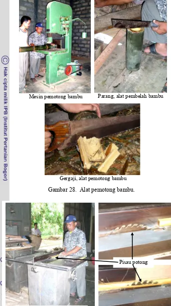 Gambar 28.  Alat pemotong bambu.  
