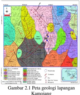 Gambar 2.1 Peta geologi lapangan  Kamojang