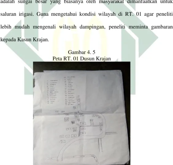 Gambar 4. 5  Peta RT. 01 Dusun Krajan 