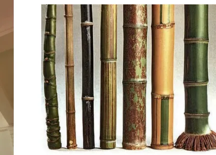 Gambar 54. Penggabungan kolom modern dengan  material bambu 