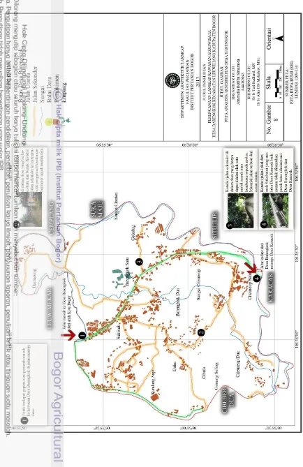 Gambar 8 Peta analisis aksesibilitas Desa Barengkok 