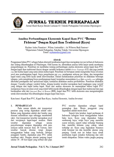 JURNAL TEKNIK PERKAPALAN Jurnal Hasil Karya Ilmiah Lulusan S1 Teknik ...