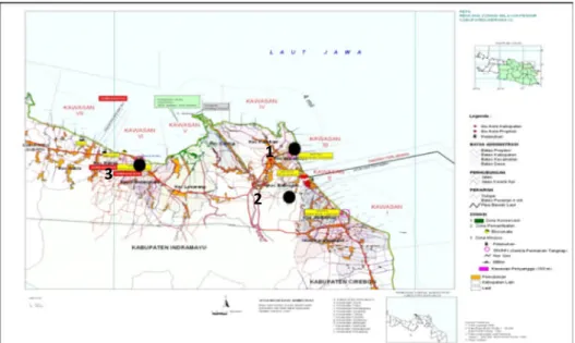 Gambar 1. Peta lokasi UPI di Kabupaten Indramayu Provinsi Jawa Barat