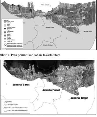 Gambar 1. Peta peruntukan lahan Jakarta utara 