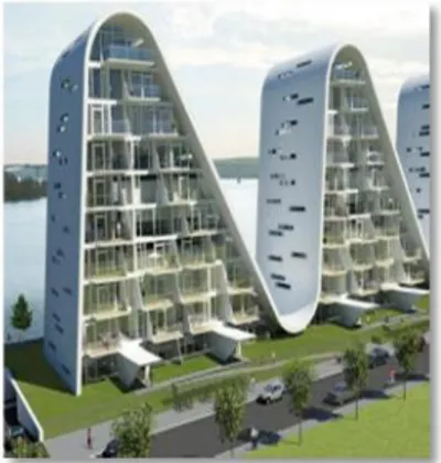 Gambar 1. contoh bangunan berarsitektur modern