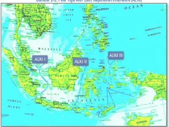 Gambar 2-2: Peta Tiga Alur Laut Kepulauan Indonesia (ALKI) 
