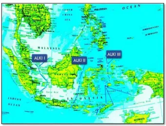 Gambar 1: Peta Tiga Alur Laut Kepulauan Indonesia (ALKI)  
