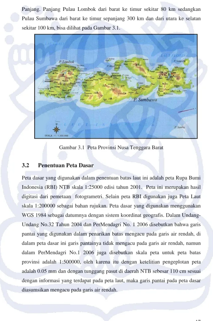 Gambar 3.1  Peta Provinsi Nusa Tenggara Barat 