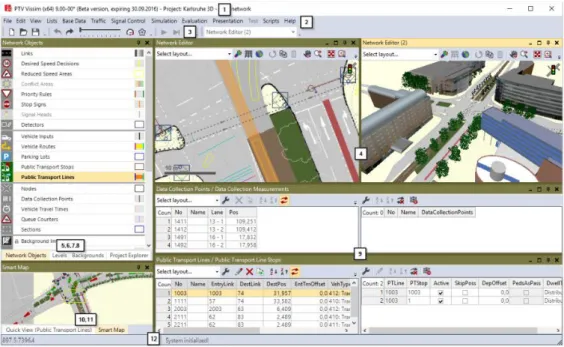 Gambar 3. 7 Tampilan user interface PTV. VISSIM 9.0 