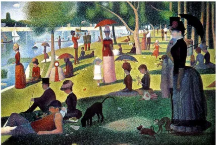 Gambar 7 Georges Seurat, Sunday Afternoon on the Island  of La Grand Jatte, 1884-86, Oil on Canvas 