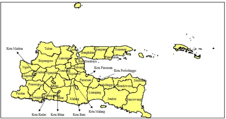 Gambar 6. Peta Jawa Timur  