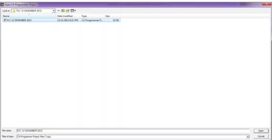 Gambar 3.10 Membuka file CX-Programmer. 