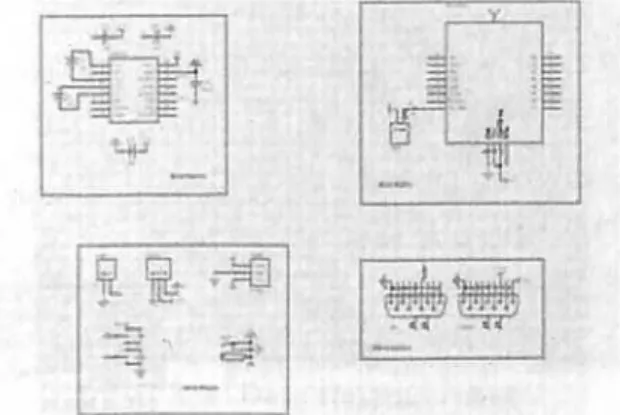 Gambar 2-4 : Skematik rangkaian system penerima data  PCB penerima data ditampilkan pada gambar 2-5 