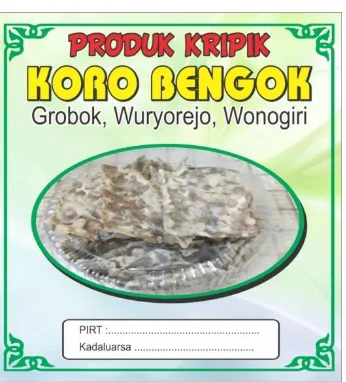 Gambar 6. Label kemasan kripik 