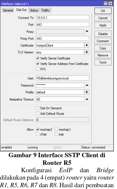 Gambar 9 Interface SSTP Client di 