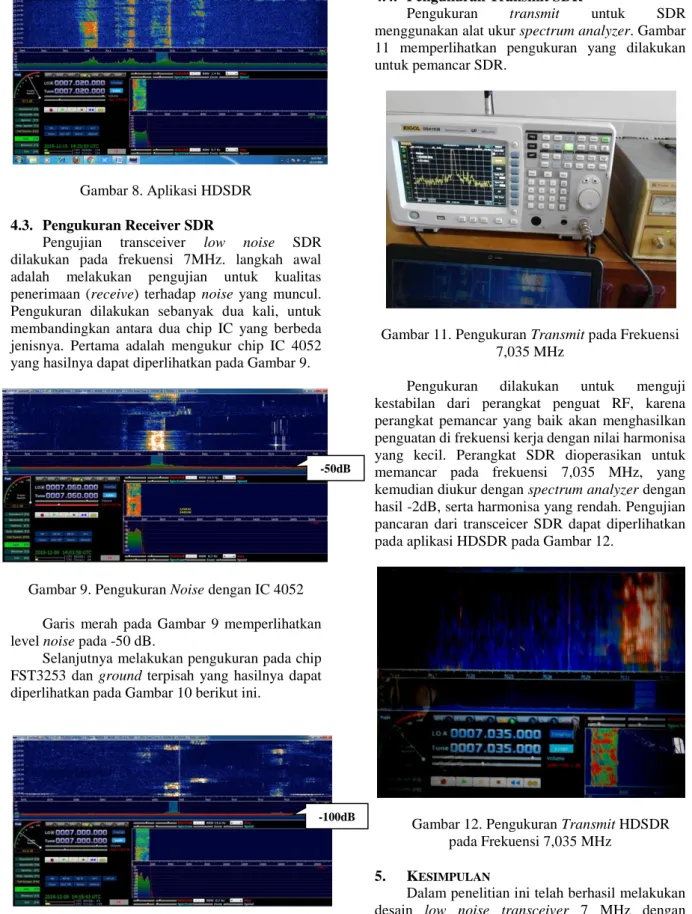 Gambar 9. Pengukuran Noise dengan IC 4052 