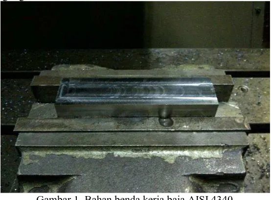 Gambar 2. Mesin CNC MillingJenis mata pahat yang digunakan dalam pemotongan adalah  Mazzak-V414/22 end mill carbide dengan diameter 12 mm
