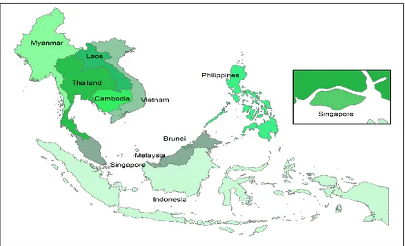 Gambar  1 3.1  Peta Negara ASEAN 