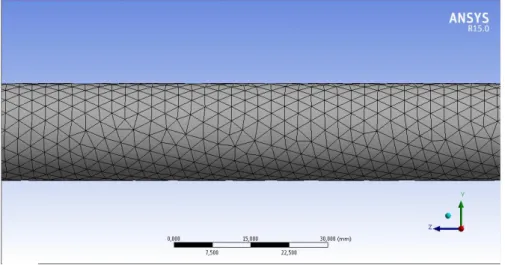 Gambar 3.6 Hasil meshing (tampak samping) 