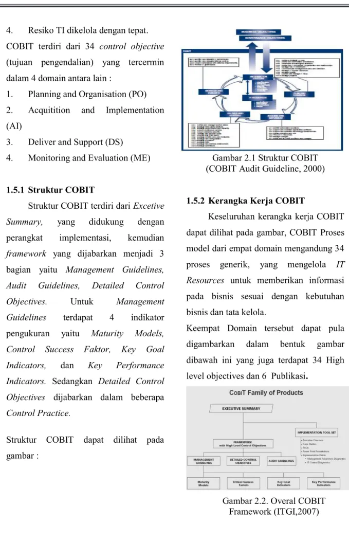 Gambar 2.1 Struktur COBIT   (COBIT Audit Guideline, 2000) 