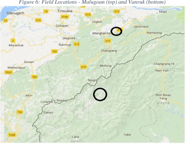 Figure 6: Field Locations - Malugoan (top) and Vanruk (bottom) 