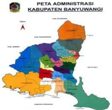 Gambar 4.1 Peta Kabupaten Banyuwangi (sumber : http://photobucket.com) 