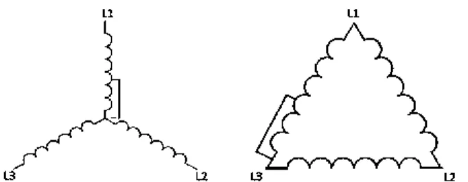 Gambar 2.5 Konfigurasi Hubung Singkat (turn-turn fault)   Hubung singkat lain yang dapat terjadi pada belitan stator adalah  hubung  singkat  antar  fasa