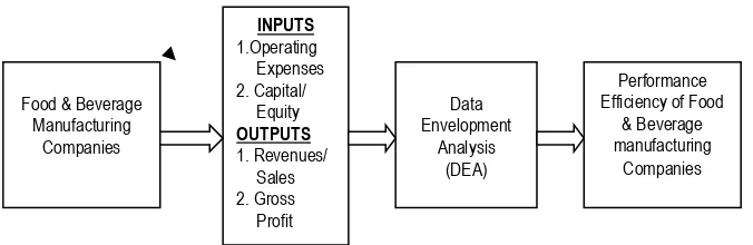 Figure 1. Conceptual Framework Describing the Performance Efficiency of Selected Philippines Food and Beverage Manufacturing Companies 