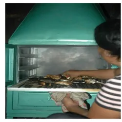 Gambar 5. Proses pemanggangan ikan  menggunakan oven 