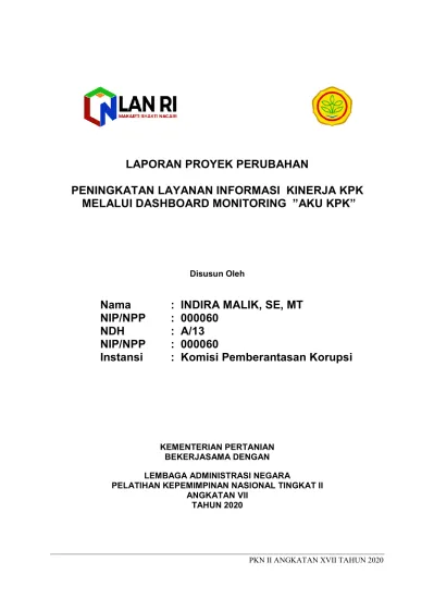 LAPORAN PROYEK PERUBAHAN