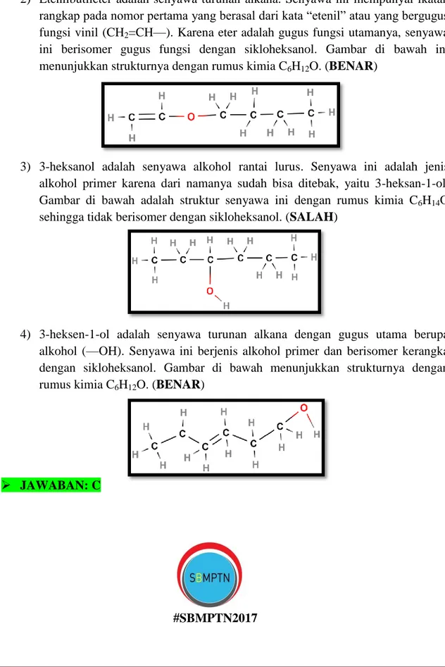 Gambar  di  bawah  adalah  struktur  senyawa  ini  dengan  rumus  kimia  C 6 H 14 O  sehingga tidak berisomer dengan sikloheksanol
