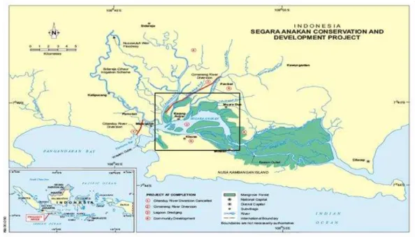 Gambar 3. Lokasi Penelitian di Laguna Segara Anakan 