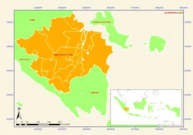 Gambar 1 Peta Provinsi Sumatera Selatan (Purwanto, 2012) 