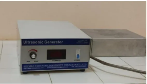 Gambar 2. Transesterifikasi proses pada  ultrasonic generator 