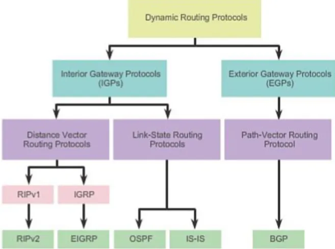 Gambar 1. Klasifikasi Dynamic Routing Protocol [3] 