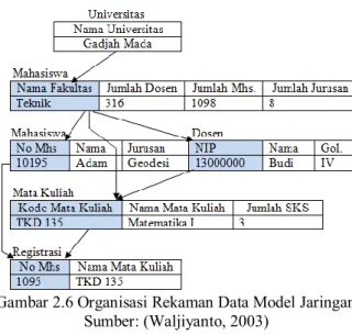 Gambar 2.6 Organisasi Rekaman Data Model Jaringan 