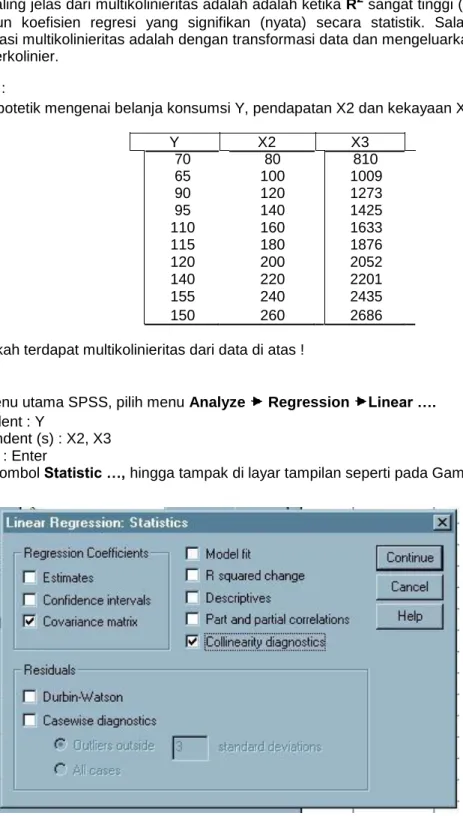 Gambar 8.1 Kotak Dialog Statistik 