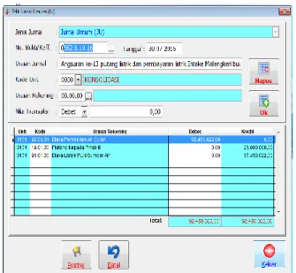 Gambar 3. Halaman penginputan data-data  transaksi akuntansi 