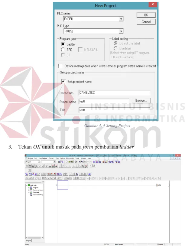 Gambar 4. 4 Setting Project