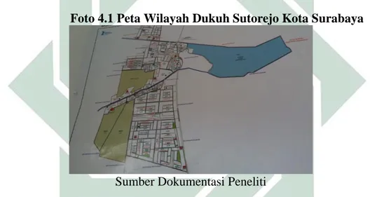 Foto 4.1 Peta Wilayah Dukuh Sutorejo Kota Surabaya  
