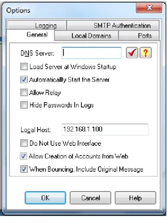 Gambar 2. Konfigurasi Argosoft Mail Server Free 