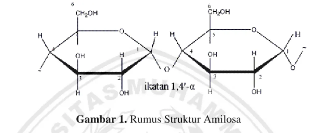 Gambar 1. Rumus Struktur Amilosa 