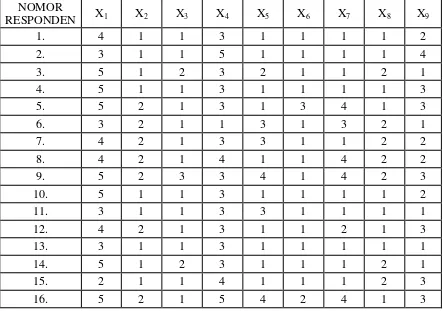 Tabel 4.1 Input Data Asli Penelitian 