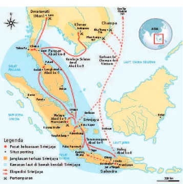 Gambar 1.9 Peta Kekuasaan Kerajaan Sriwijaya