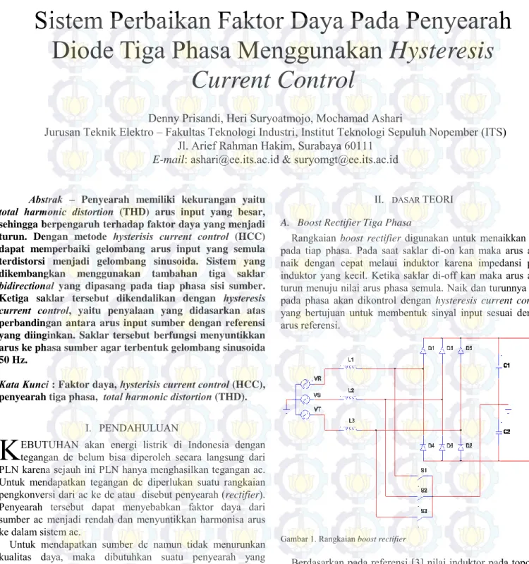 Gambar 1. Rangkaian boost rectifier  