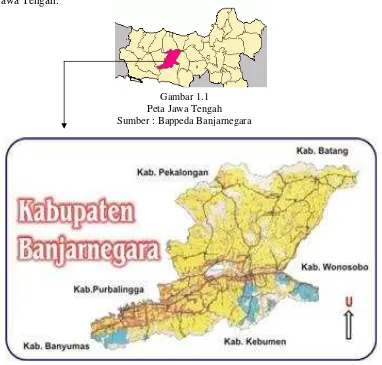 Gambar 1.1 Peta Jawa Tengah 