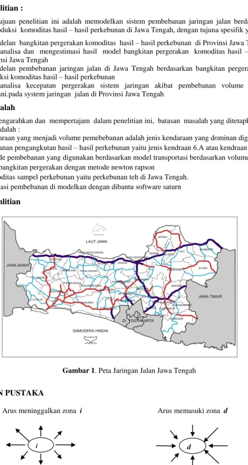 Gambar 1. Peta Jaringan Jalan Jawa Tengah 2.  KAJIAN PUSTAKA 